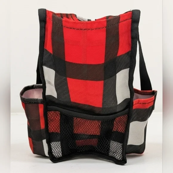 NWOT Thirty-One Plaid Baby Bag - Red and Black Tote - Picture 3 of 5